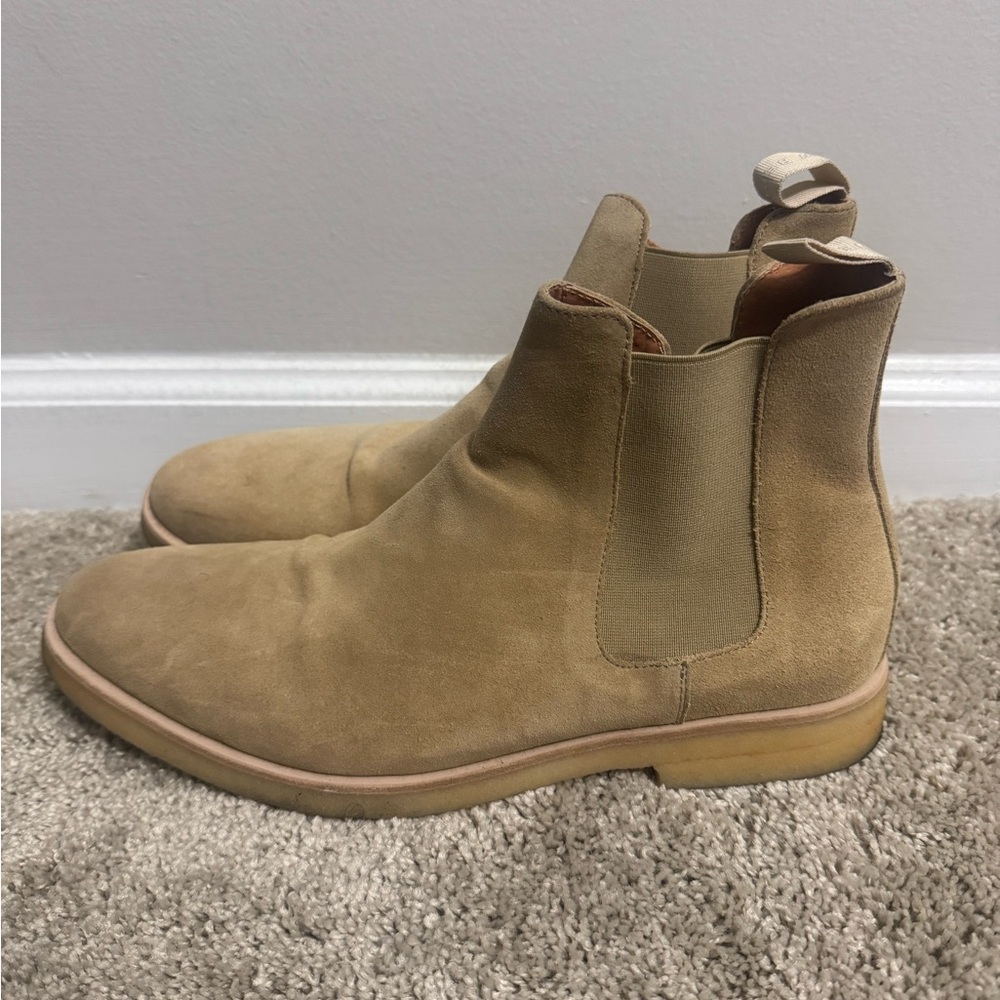 Classic Tan Suede Chelsea Boots